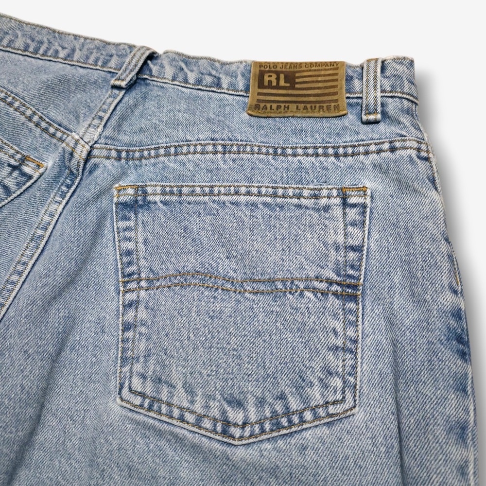 Polo Jeans Co. Ralph Lauren Jeans Size 14 x 31 *Fits 32 x 29 USA Flag Patch‎